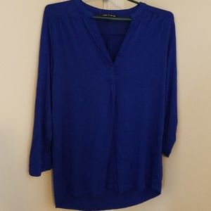 Royal blue cotton blouse